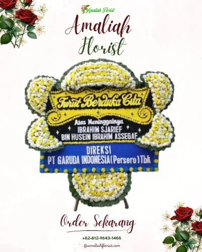 Papan Bunga Duka di Dajan Peken